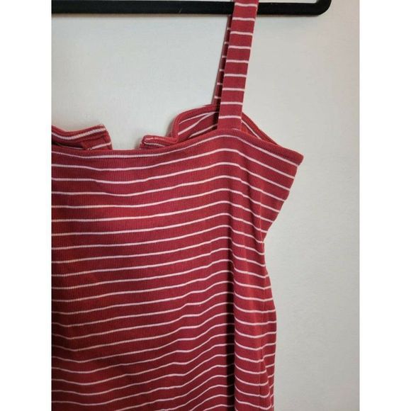 American Eagle Seriously Soft Red/ White Striped Tank - Picture 6 of 8